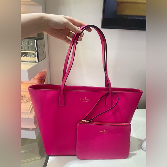 Kate Spade Harmony Bennet Place Radish Hot Pink Tote - Picture 1 of 8